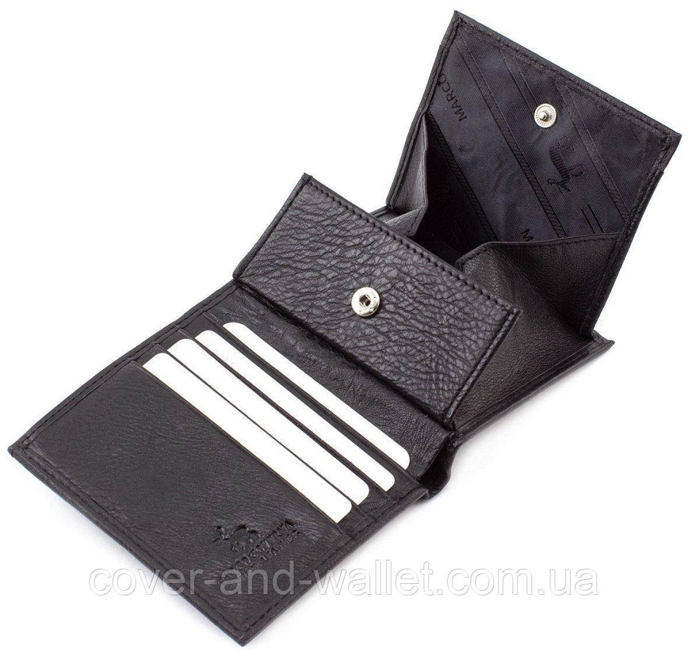 Компактний вертикальний чоловічий гаманець із монетницею Marco Coverna 018 Київ - фото 8