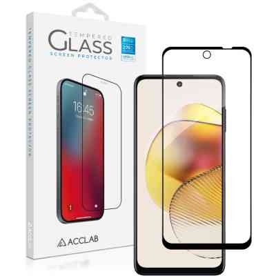 Стекло защитное ACCLAB Full Glue MOTO G73 Black (1283126567261) Винница