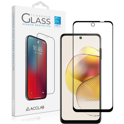 Стекло защитное ACCLAB Full Glue MOTO G73 Black (1283126567261) Винница - изображение 1