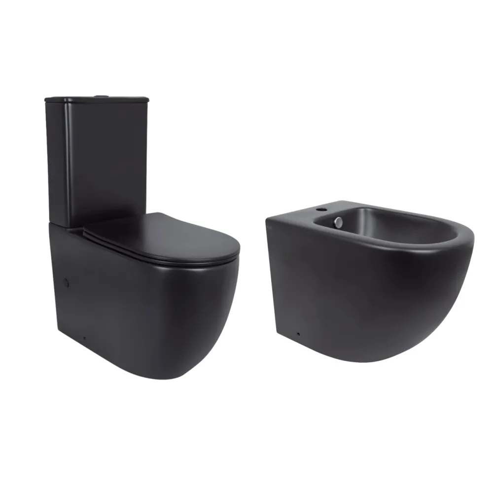 Акционный набор: Унитаз напольный Robin Ultra Quiet QT13226083AMB 660x360x855 Black + Биде напольное Robin QT13442141CMB Киев - изображение 9