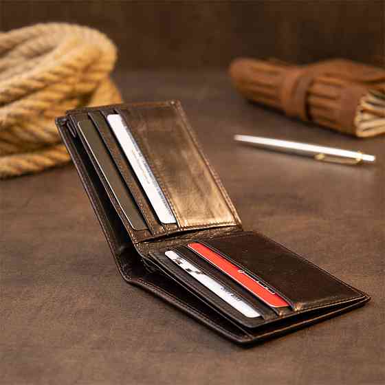 Портмоне унисекс Vintage 20420 Коричневое Киев