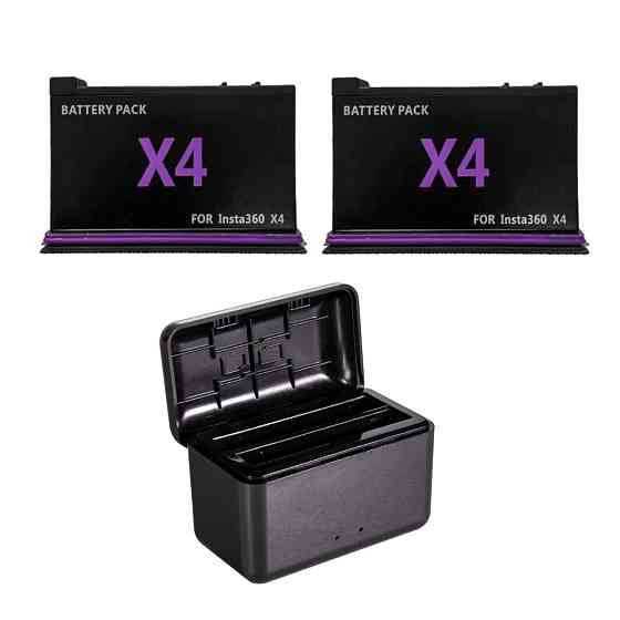 Зарядка и два аккумулятора Insta360 X4 2500мАч SHOOT XT-592 Киев