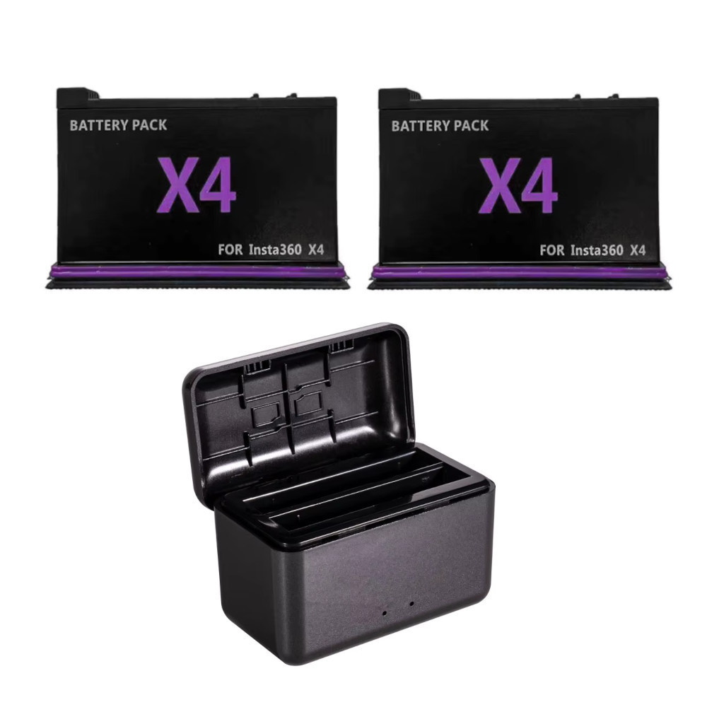 Зарядка и два аккумулятора Insta360 X4 2500мАч SHOOT XT-592 Киев - изображение 1