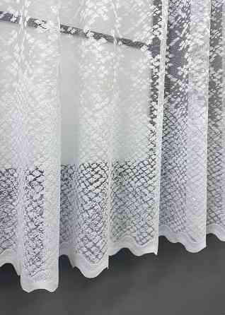 Короткая тюль, высота 1,6 м., жаккард цвет белый 1787т Киев