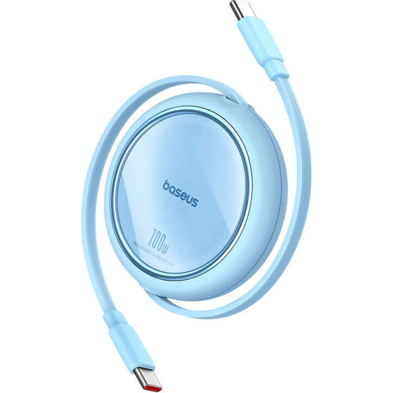 Кабель Baseus Mini Retractable Type-C 100W 1m Galaxy Blue Київ - фото 4