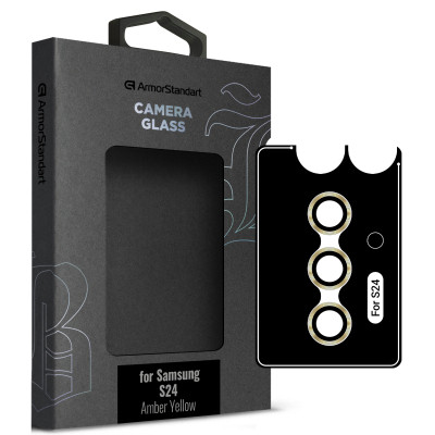 Скло захисне Armorstandart Camera glass Supreme Black Icon Samsung S24 Amber Yellow (ARM76609) Вінниця - фото 1