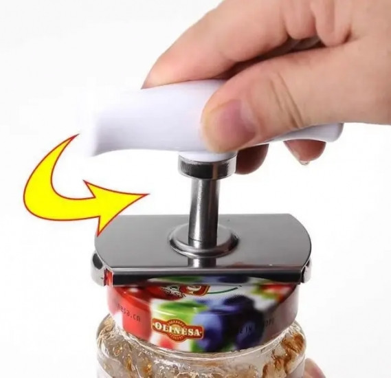 Відкривачка для скляних банок та пляшок універсальна біла Винница - изображение 4