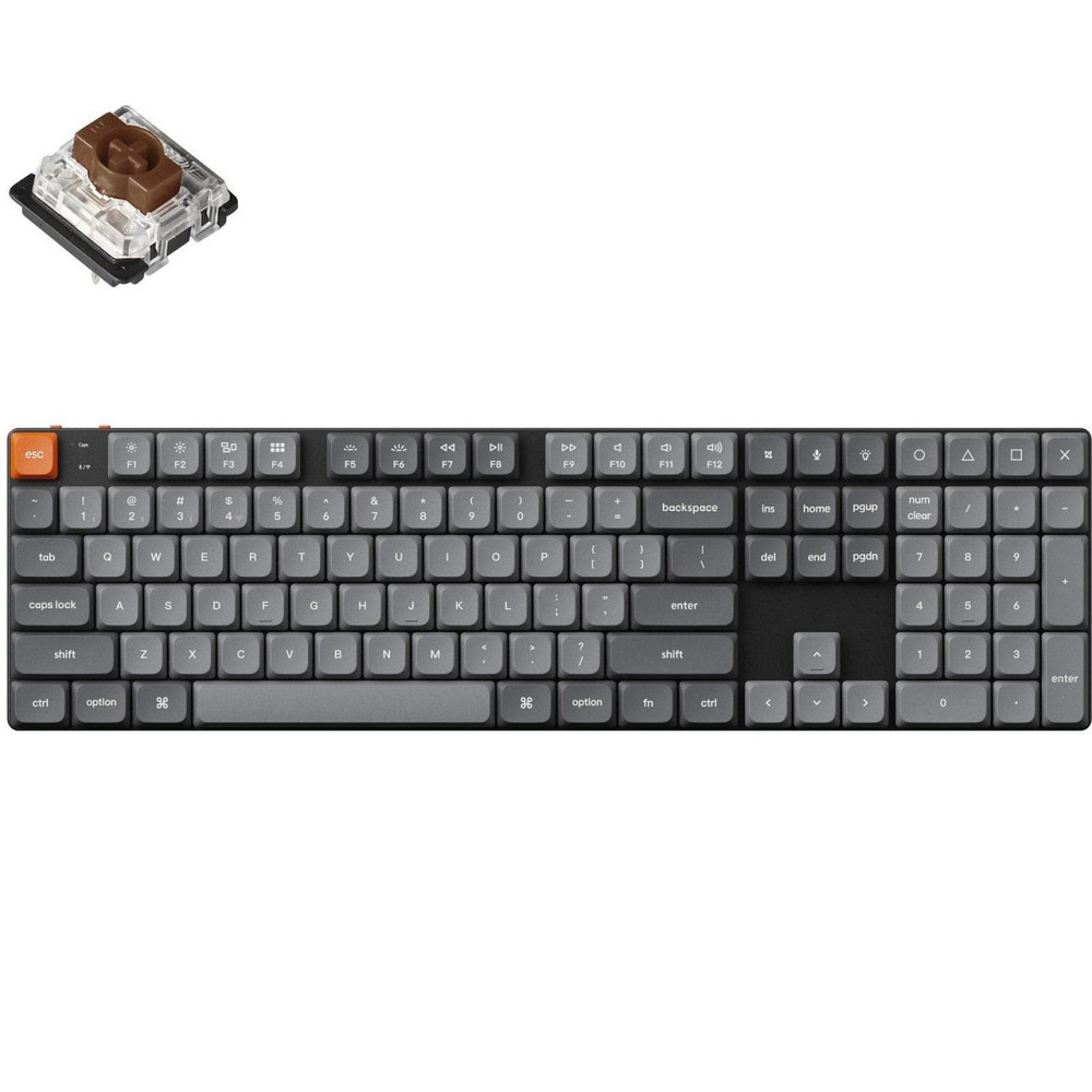 Клавіатура бездротова Keychron K5 Max, Gateron MX 2.0 Brown, Hot-Swap, RGB UA Black (K5M-H3-UA) ( 22247 ) Харьков - изображение 2