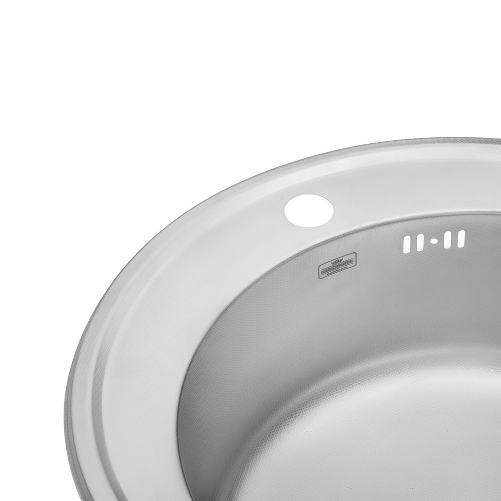 Кухонна мийка з нержавіючої сталі Kroner KRP Dekor - 510 (0.8 мм) Київ - фото 4