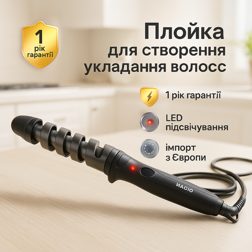 Крутые плойки для волос, Современная плойка для завивки Конусная плойка прикорневого объема OJ-58 Львов - изображение 18