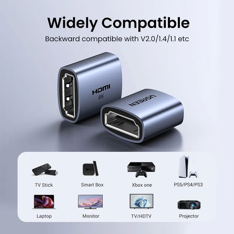З'єднувач HDMI v2.1 UGreen HD159 90592 (Сірий) Николаев - изображение 7