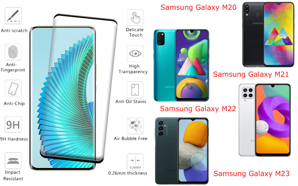 Захисне скло HyperGlass Pro для Samsung Galaxy M20, M21, M22, M23 – максимальна чутливість та захист Київ - фото 2