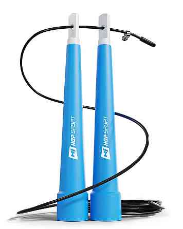 Скакалка Hop-Sport Crossfit з пластиковими ручками HS-P010JR блакитна Київ