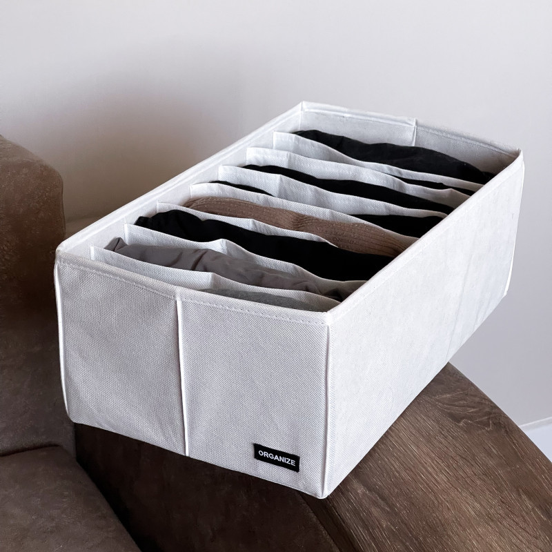 Ящик для зберігання на вісім відділень 40х25х16 см HY-40-white (Білий) Суми - фото 1