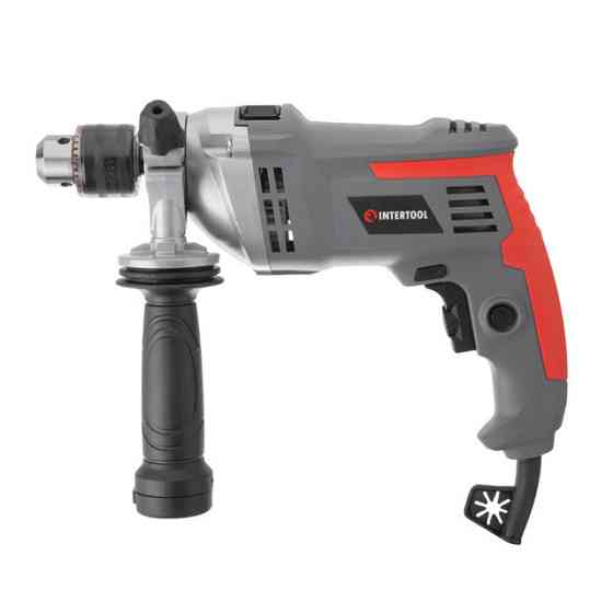 Дриль ударнийINTERTOOL DT-0121 , 0,95 кВт, 2800 об/хв, 1,5-13 мм, реверс - електродриль з регулюванням обертів Львів