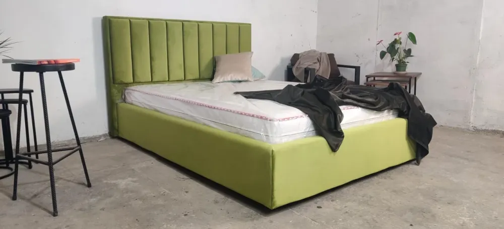 Кровать Arabela Comfort 90 х 190 см Simple С подъемным механизмом и нишей для белья Зеленый Киев - изображение 3