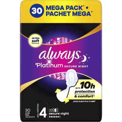 Гигиенические прокладки Always Platinum Secure Night Размер 4 30 шт. (8700216784573) Винница