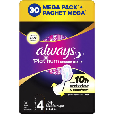 Гигиенические прокладки Always Platinum Secure Night Размер 4 30 шт. (8700216784573) Винница - изображение 2