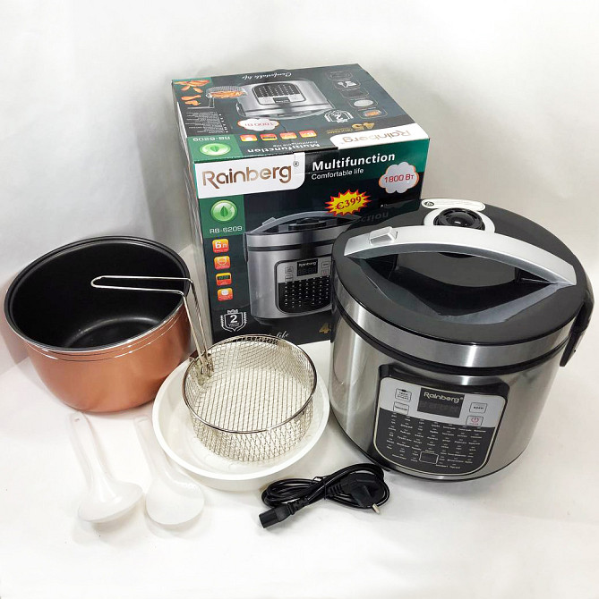 Практична мультиварка Rainberg RB-6209 1000 W 6 л, Хороша бюджетна мультиварка 5 літрів HJ-88 Львів - фото 20