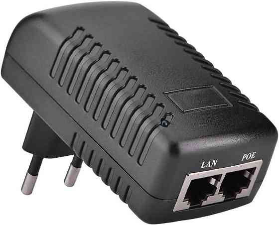Інжектор PoE адаптер RJ45 48В 0.5А для живлення IP камер відеоспостереження Київ