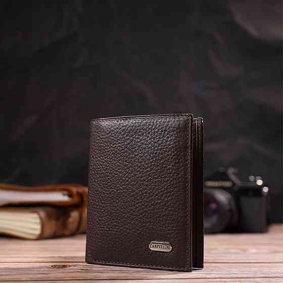 Компактний гаманець для чоловіків із натуральної шкіри флотар (CANPELLINI) Київ