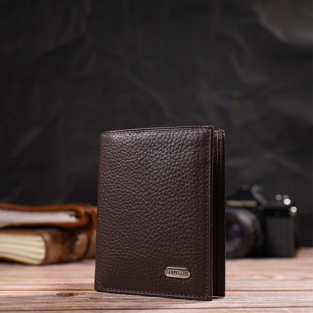 Компактний гаманець для чоловіків із натуральної шкіри флотар (CANPELLINI) Київ - фото 2