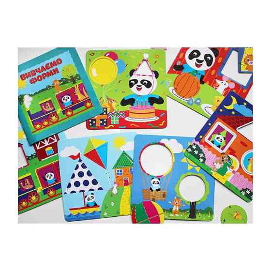 Навчальні пазли Вивчаємо форми.IQ-club для малюків 13203007, 6 карт у наборі Вінниця