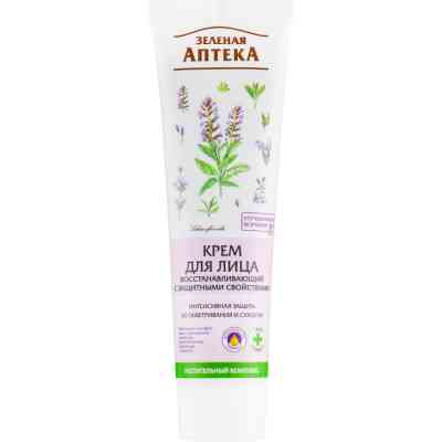 Крем для обличчя Зелена Аптека Відновлювальний із захисними властивостями 100 мл (4823015907029) Вінниця