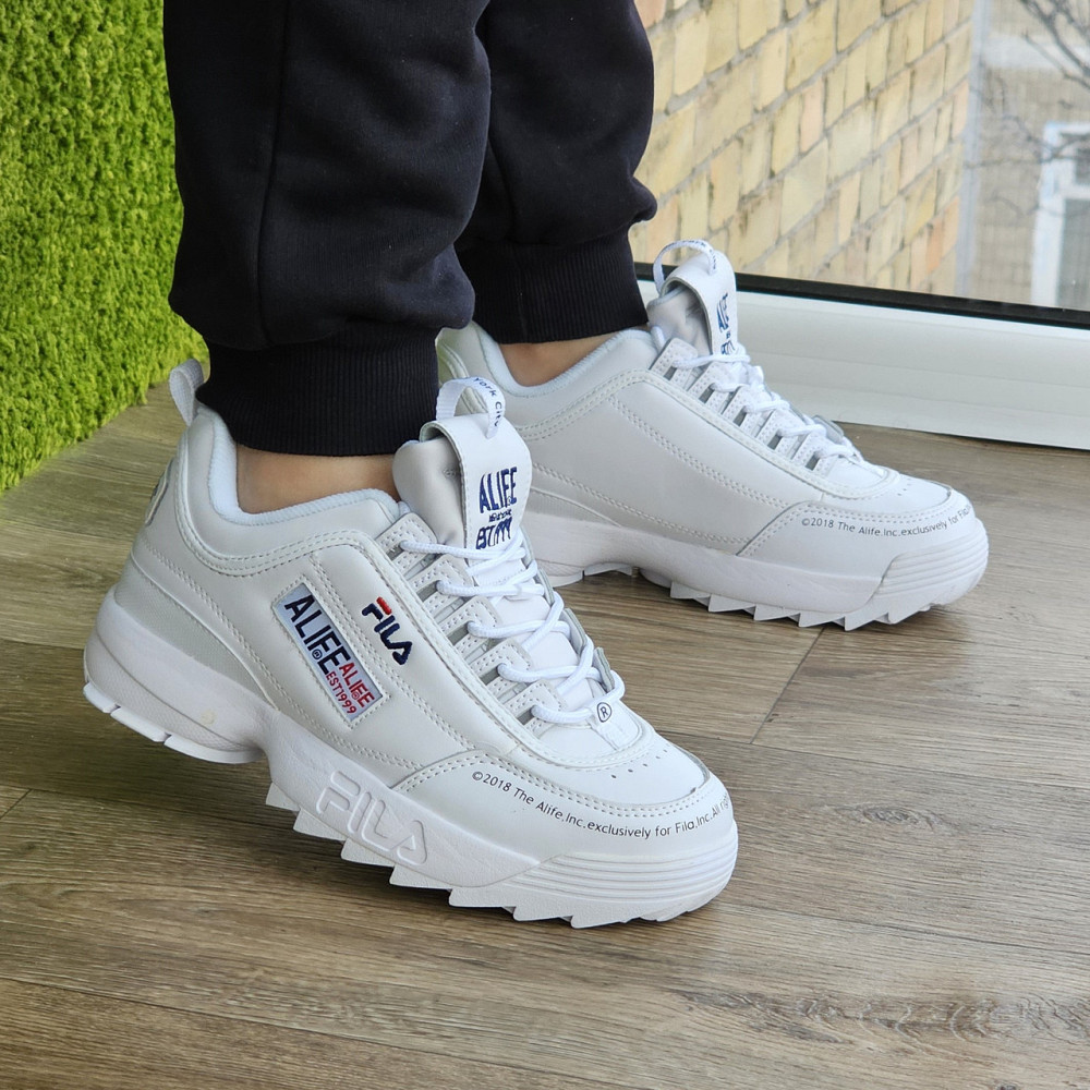 Кросівки Жіночі FILA Disruptor Білі Шкіряні Філа для бігу (розміри: 36,37,38,39,40) Відео Огляд Дніпро - фото 6