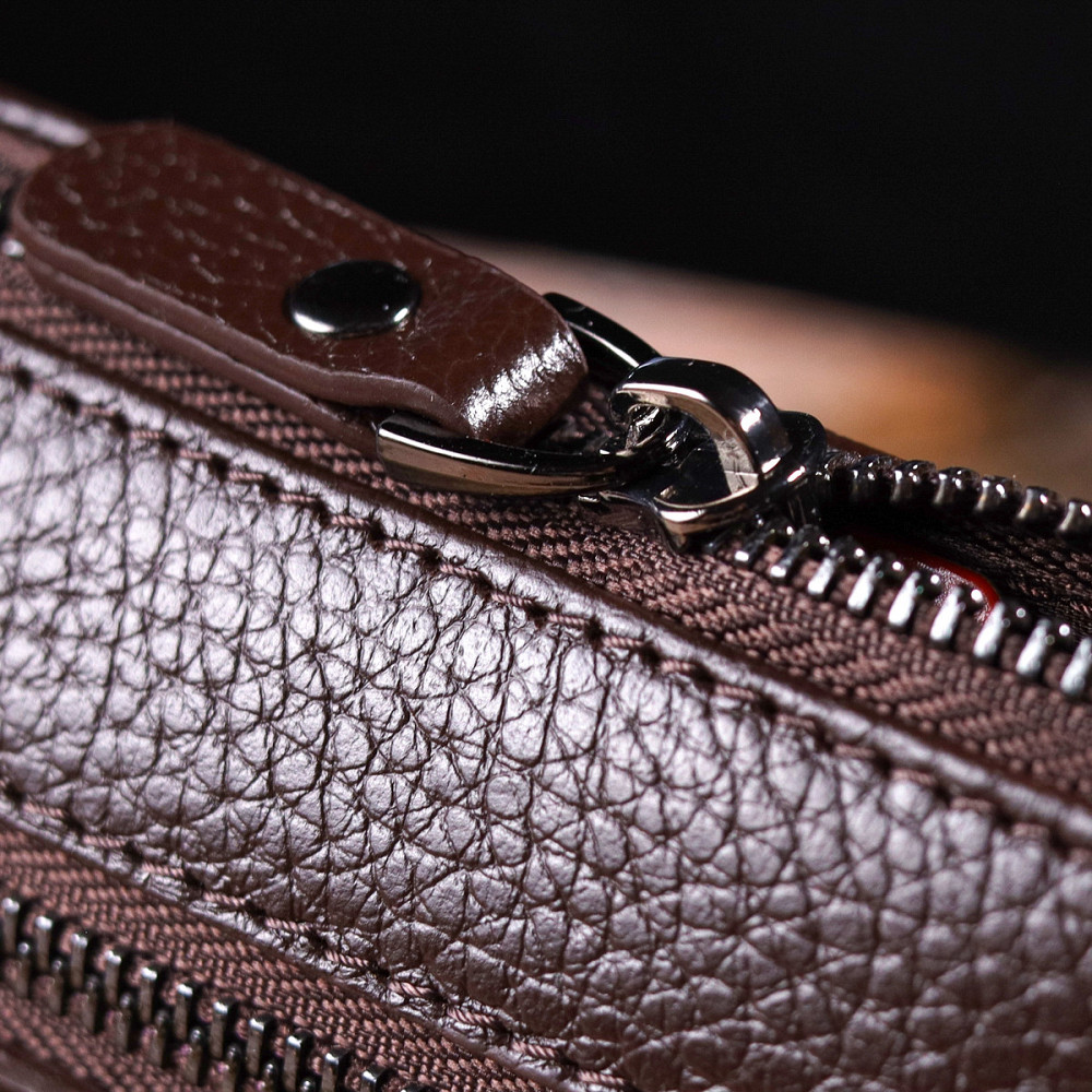 Стильный клатч для мужчин из натуральной кожи CANPELLINI 21548 Коричневый Киев - изображение 1