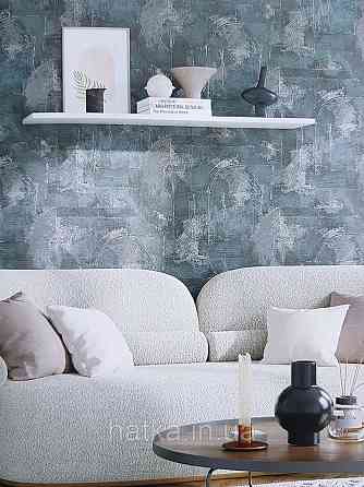 Обои виниловые на флизелине  Sintra Edelina геометрия абстракция фигуры структурные 3д серые серебристые Киев