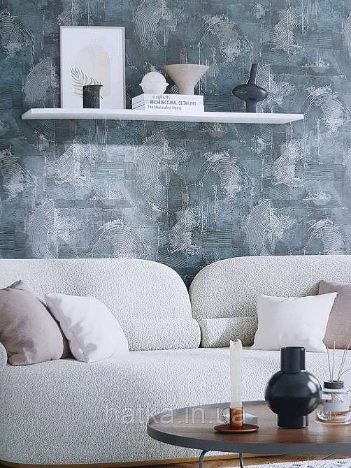 Шпалери вінілові на флізеліні метрові Sintra Edelina геометрія абстракція фігури 3д сірі сріблясті Київ - фото 1