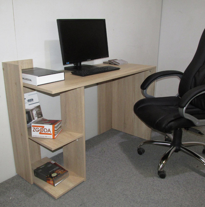 Cтіл комп'ютерний з 2 полицями М-ЗОН Джеко 1200/12 Антрацит (MZN-031021) Львів - фото 5