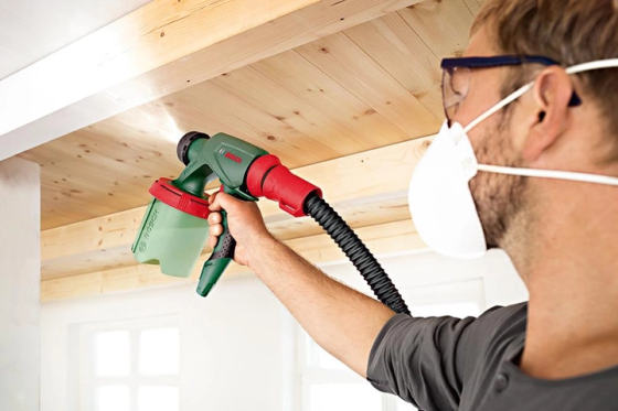 Професійний електричний фарборозпилювач Bosch PFS 5000 Е : 1200 Вт, нанесення фарби 3 м²/хв, контейнер 1 л Київ