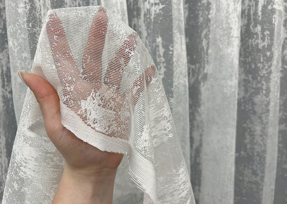 Тюль VR-Textil 1402т Мрамор Жаккард Кремовый 400х270 см (43-133) Киев - изображение 12