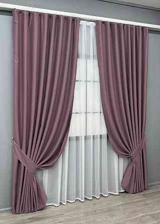 Комплект готових штор VR-Textil Блекаут Midnight № 1231ш Марсала 200х290 см 2 шт (32-505) Київ