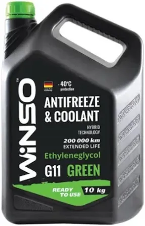 Антифриз WINSO GREEN G11 -35°C 9 кг (WS82547) Ковель