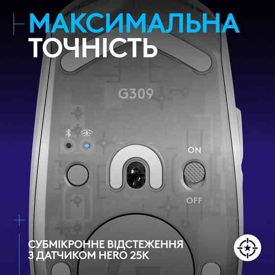Миша бездротова Logitech G309 White (910-007207) Білий Харьков
