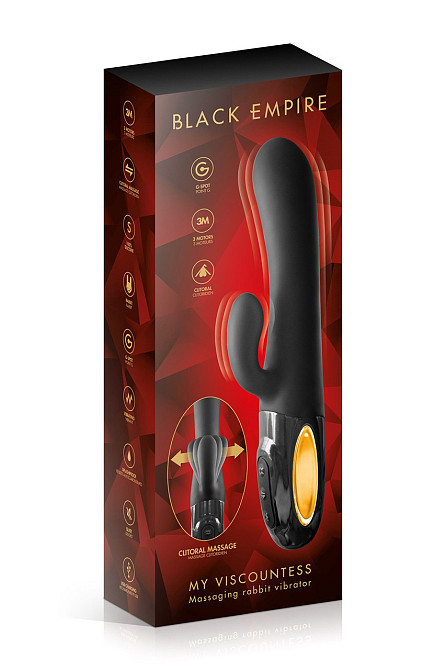 Силіконовий вібратор RABBIT MY VISCOUNTESS BLACK EMPIRE VIBRATOR Sex Aura Київ - фото 1