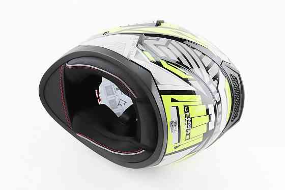 Шолом інтеграл, закритий (сертифікація DOT)+відкидні окуляри BLD-M67 М (57-58см), ЧОРНИЙ/НЕОНОВО-ЗЕЛЕНИЙ Киев