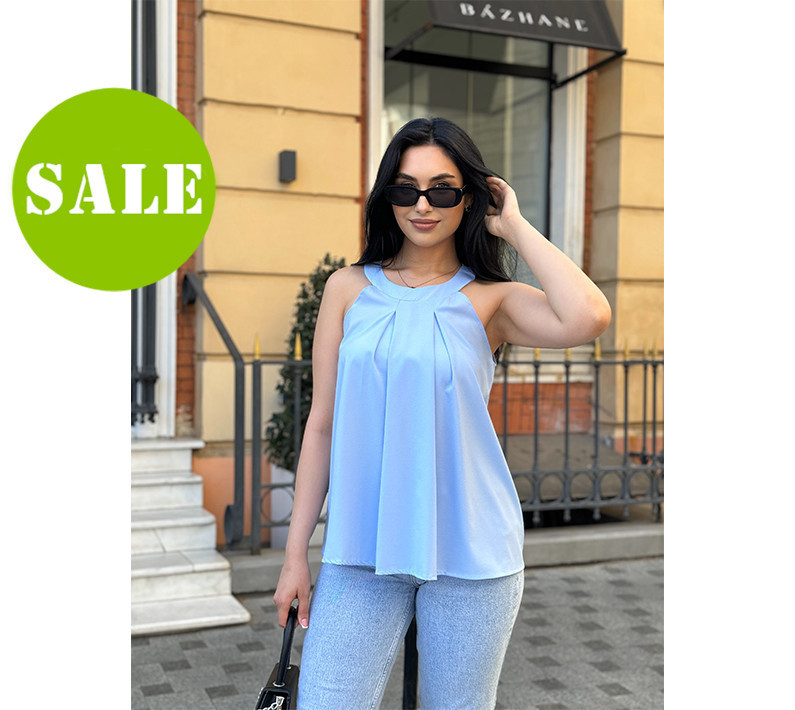Жіноча блузка без рукавів "Mila" оптом | Батал | Розпродаж моделі Київ - фото 1