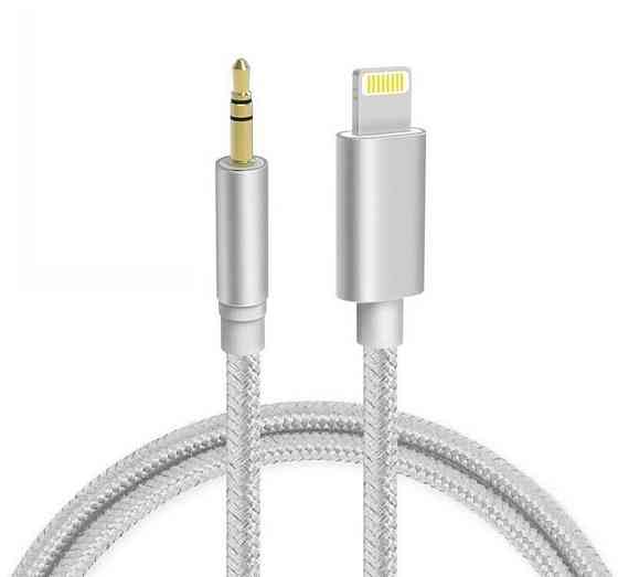 Кабель AUX Lightning - TRS Audio M/M 1м Silver Вінниця