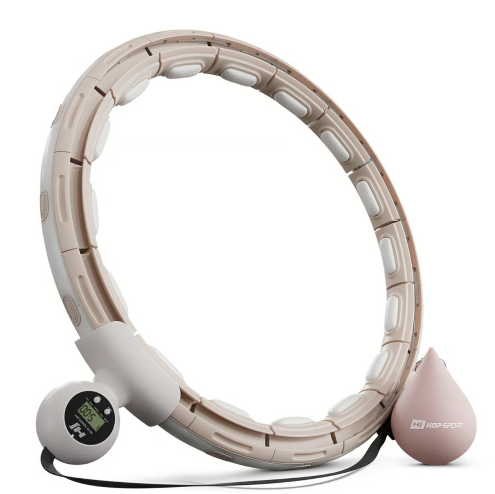 Хулахуп Hop-Sport HS-C113HH масажний з обважнювачем та лічильником бежевий Киев - изображение 1