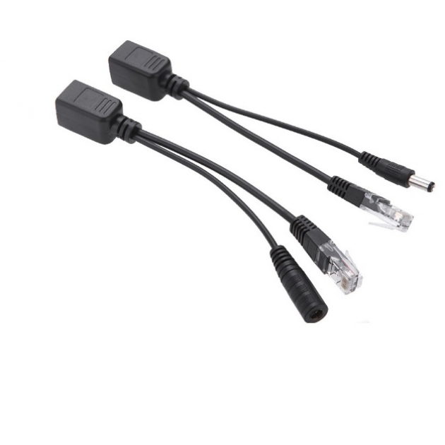 Інжектор POE пасивний (пара) 802.3 at (30Вт) з портами Ethernet 10/100Mbps, black, OEM Q50 Полтава - фото 1