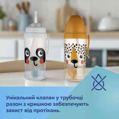Поильник-непроливайка Canpol babies BabiesBoo непроливайка з трубочкою і обтяжувачем, панда (56/510_whi) Винница