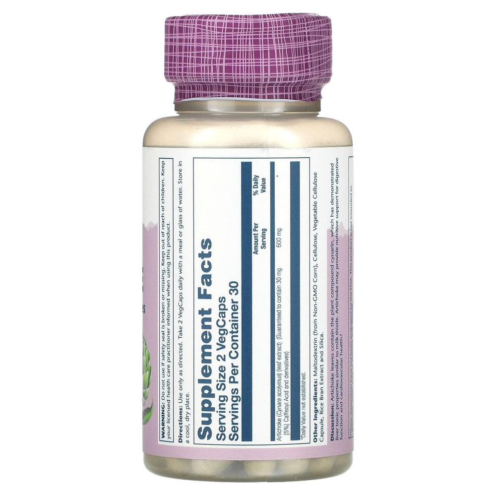 Артишок Solaray Artichoke Leaf Extract 60 капс Київ - фото 2