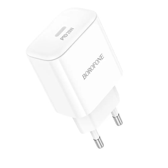 Мережевий зарядний пристрій BOROFONE BA81A single port PD20W charger(EU) White Киев