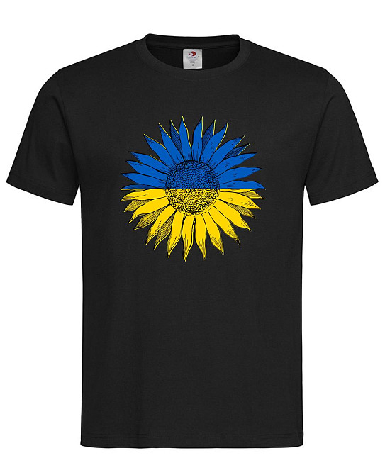 Футболка «Сонях України» з жовто-блакитним принтом Чорний, M Городище - фото 1