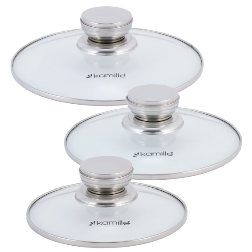 Набір каструль 6 предметів (каструлі 1,5/2/3л) нержавіюча сталь порожнисті ручки 4915 KAMILLE Житомир - изображение 4