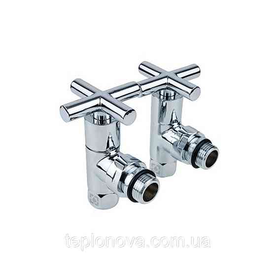 Кран кутовий для рушникосушки Raftec Premium Chrome 1/2х1/2, 2шт. Чернівці